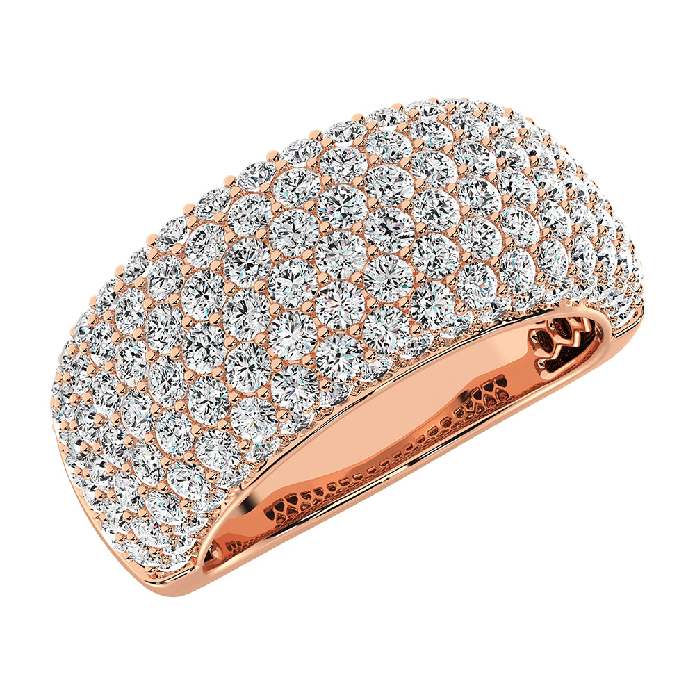 14K Rose Gold 2 Ct.Tw. Diamond Pave Set Fashion Band