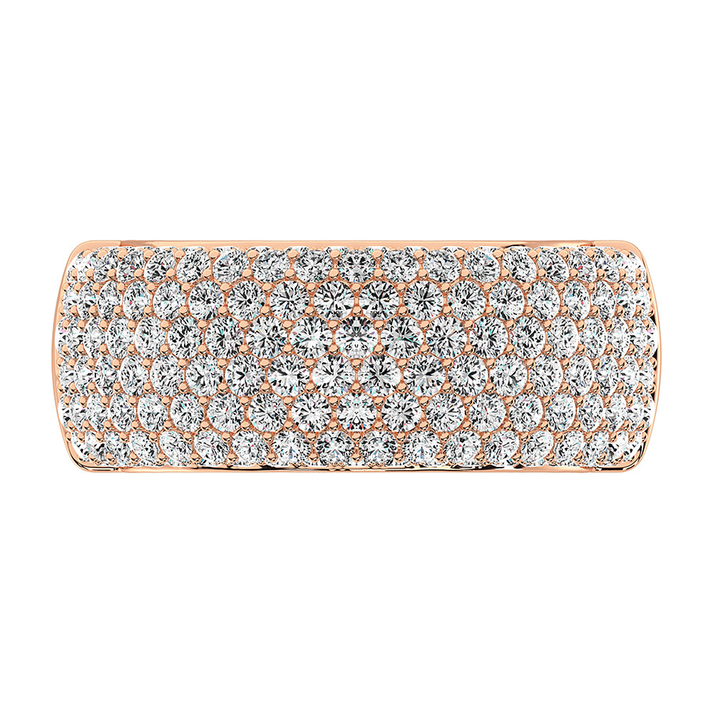 14K Rose Gold 2 Ct.Tw. Diamond Pave Set Fashion Band
