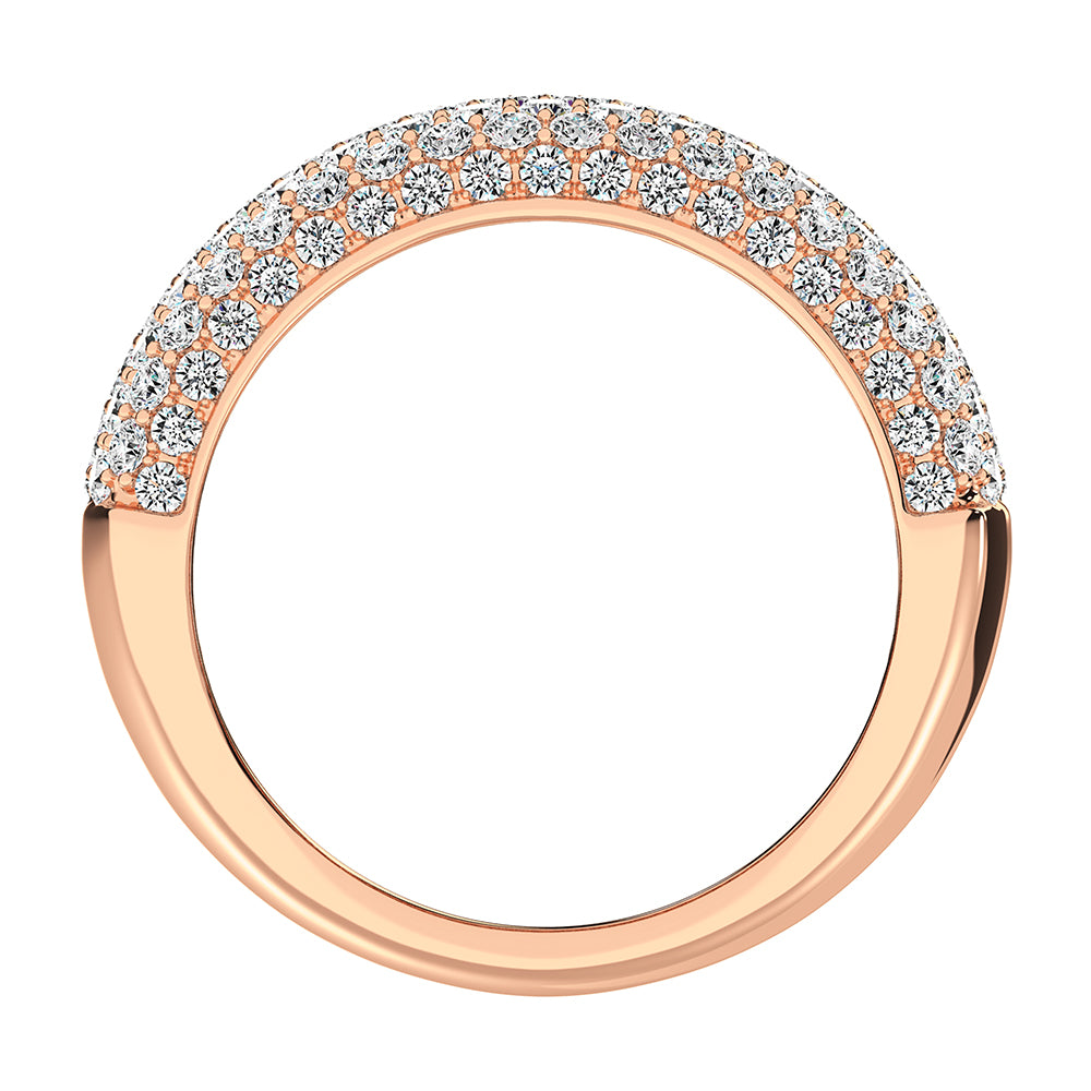 14K Rose Gold 2 Ct.Tw. Diamond Pave Set Fashion Band