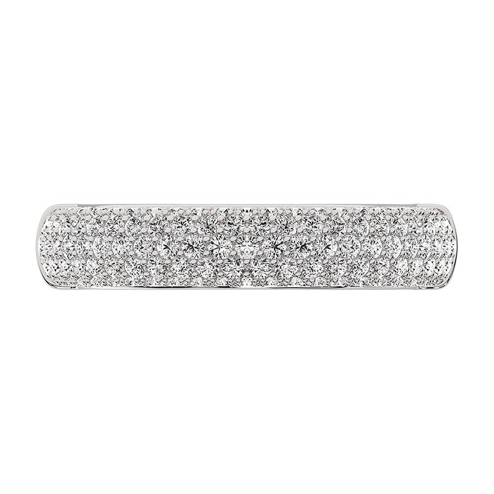 14K White Gold 3/4 Ct.Tw. Diamond Pave Set Fashion Band
