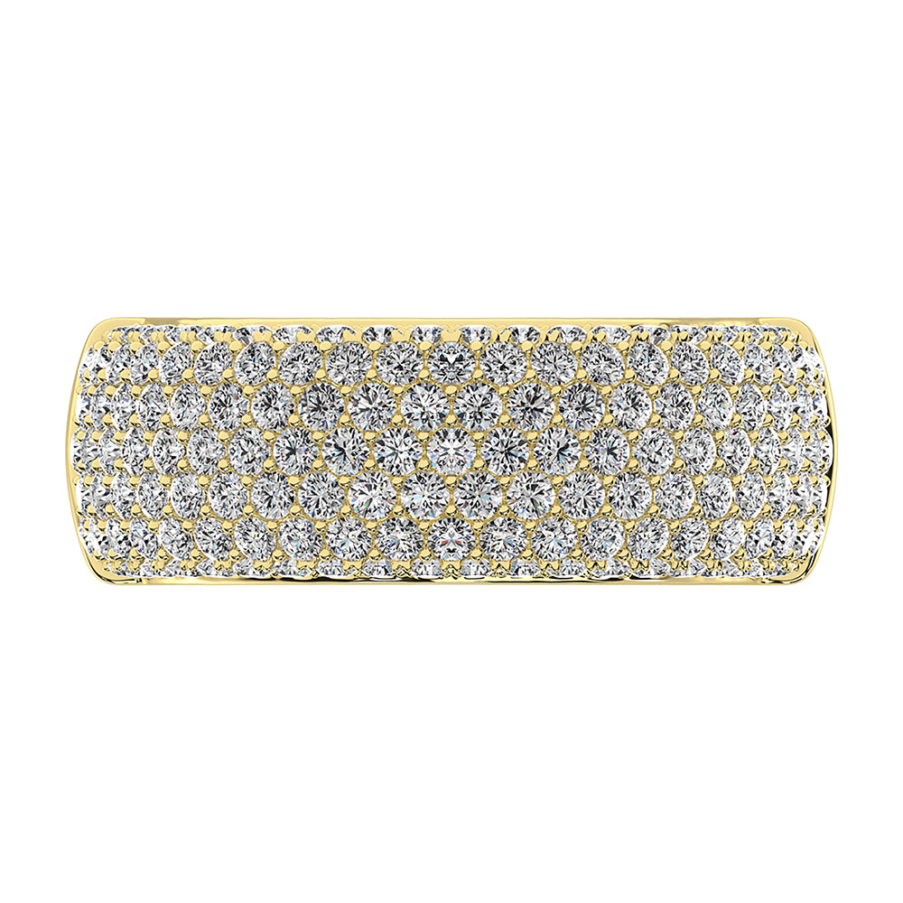 14K Yellow Gold 1 5/8 Ct.Tw. Diamond Pave Set Fashion Band