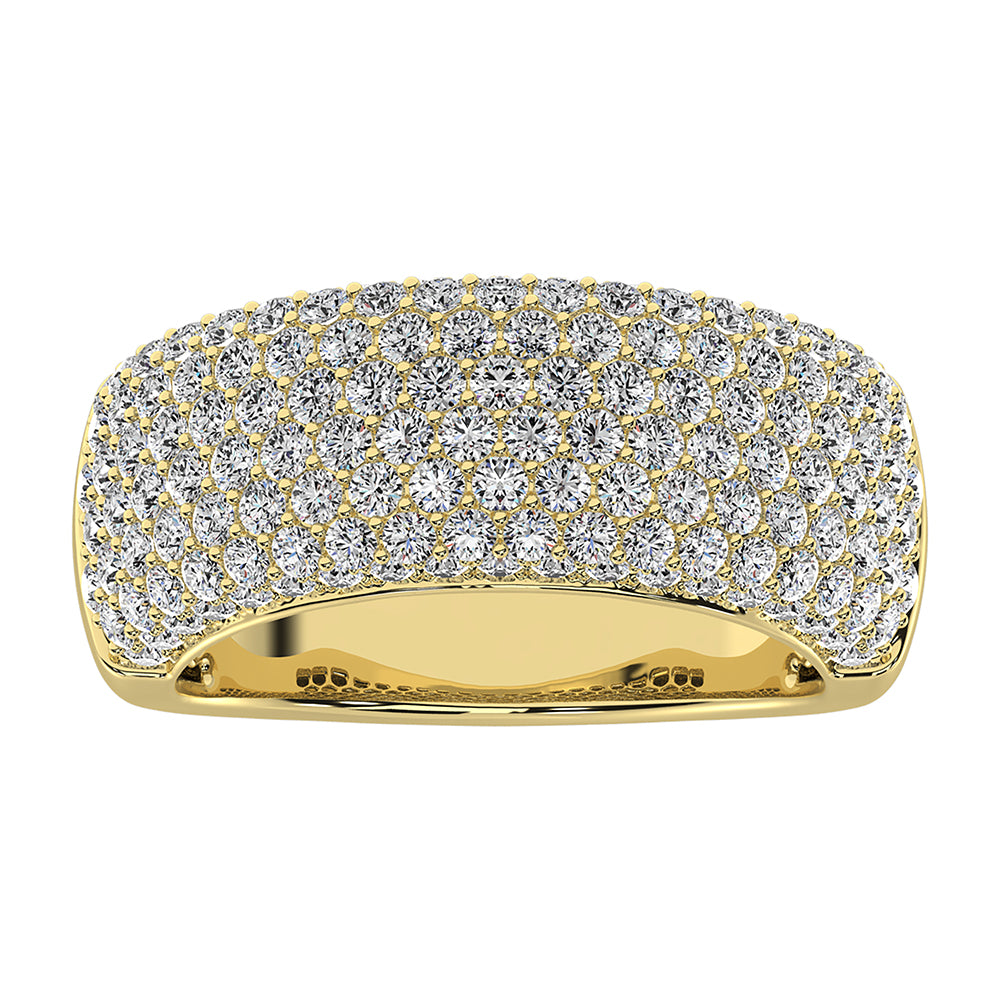 14K Yellow Gold 2 Ct.Tw. Diamond Pave Set Fashion Band