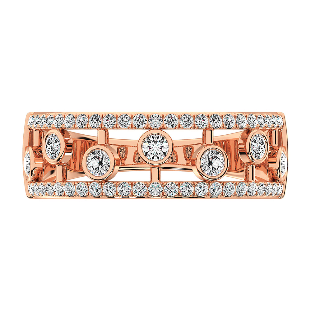14K Rose Gold 1/2 Ct.Tw. Diamond Fashion Ring