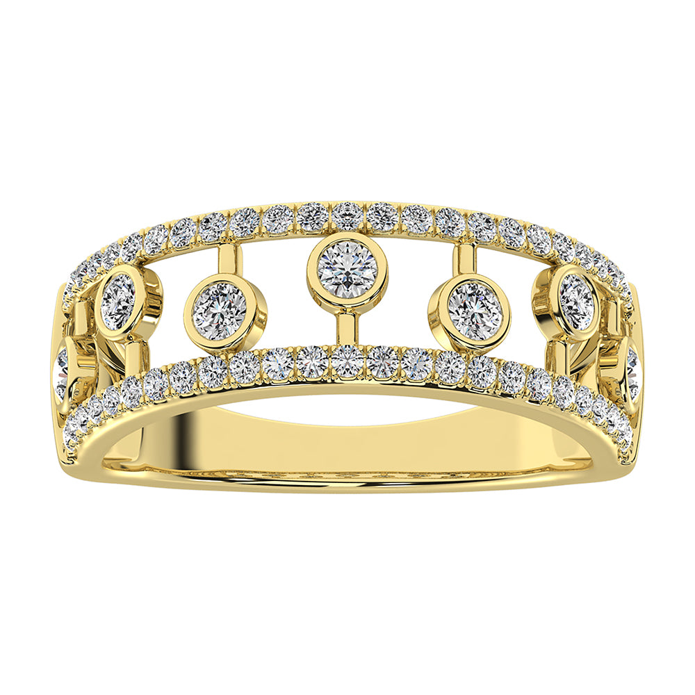 14K Yellow Gold 1/2 Ct.Tw. Diamond Fashion Ring