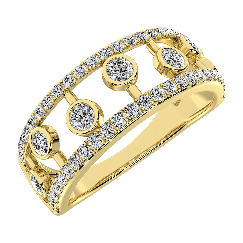 14K Yellow Gold 1/2 Ct.Tw. Diamond Fashion Ring
