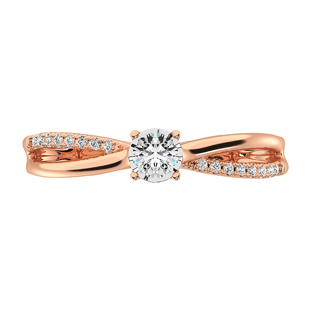 10K Rose Gold 1/6 Ct.Tw. Diamond Promise Ring