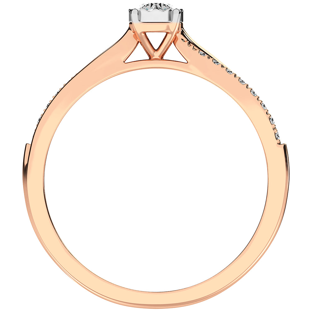 10K Rose Gold 1/6 Ct.Tw. Diamond Promise Ring