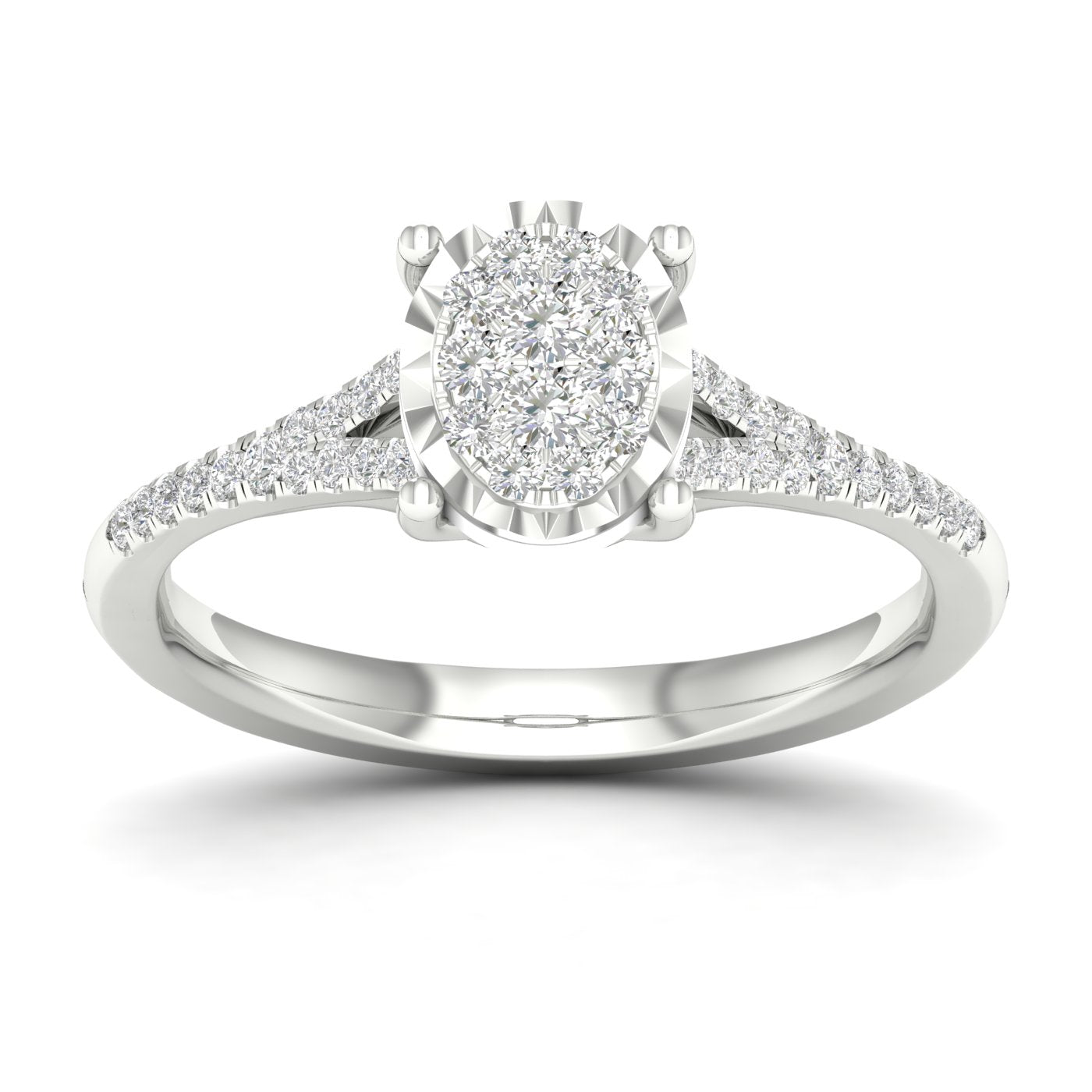 10K White Gold Beautiful 0.25Ct Diamond Ring