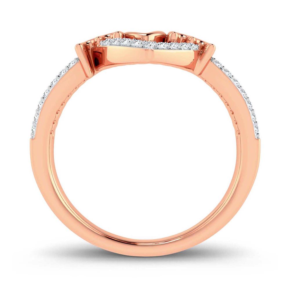 10K Rose Gold 0.20Ct Diamond Ring