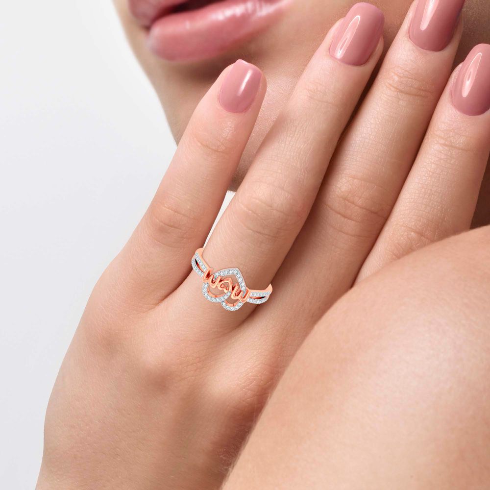 10K Rose Gold 0.20Ct Diamond Ring