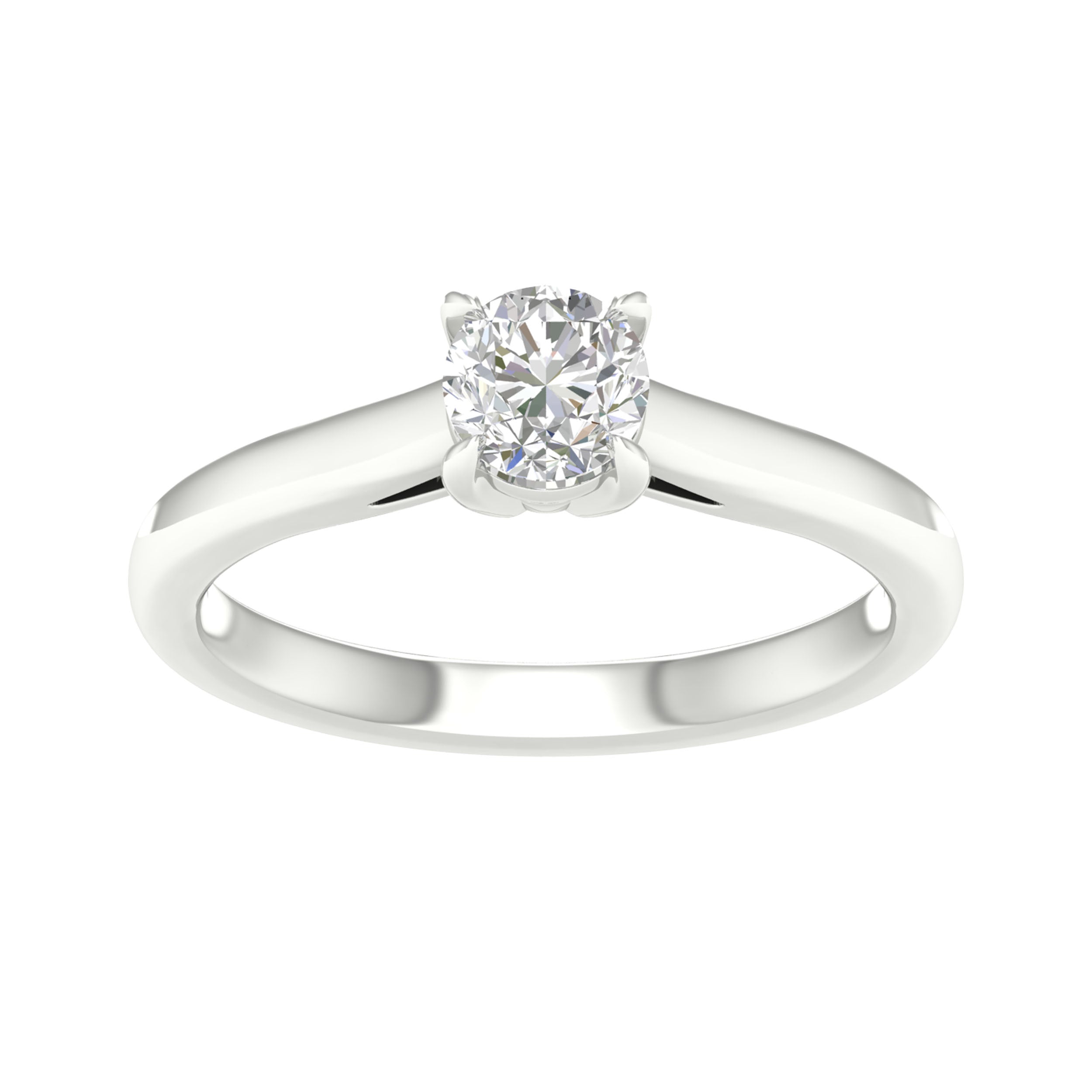 14K White Gold 0.50Ct Certified Lab Grown Diamond Ring( Igi Certified )