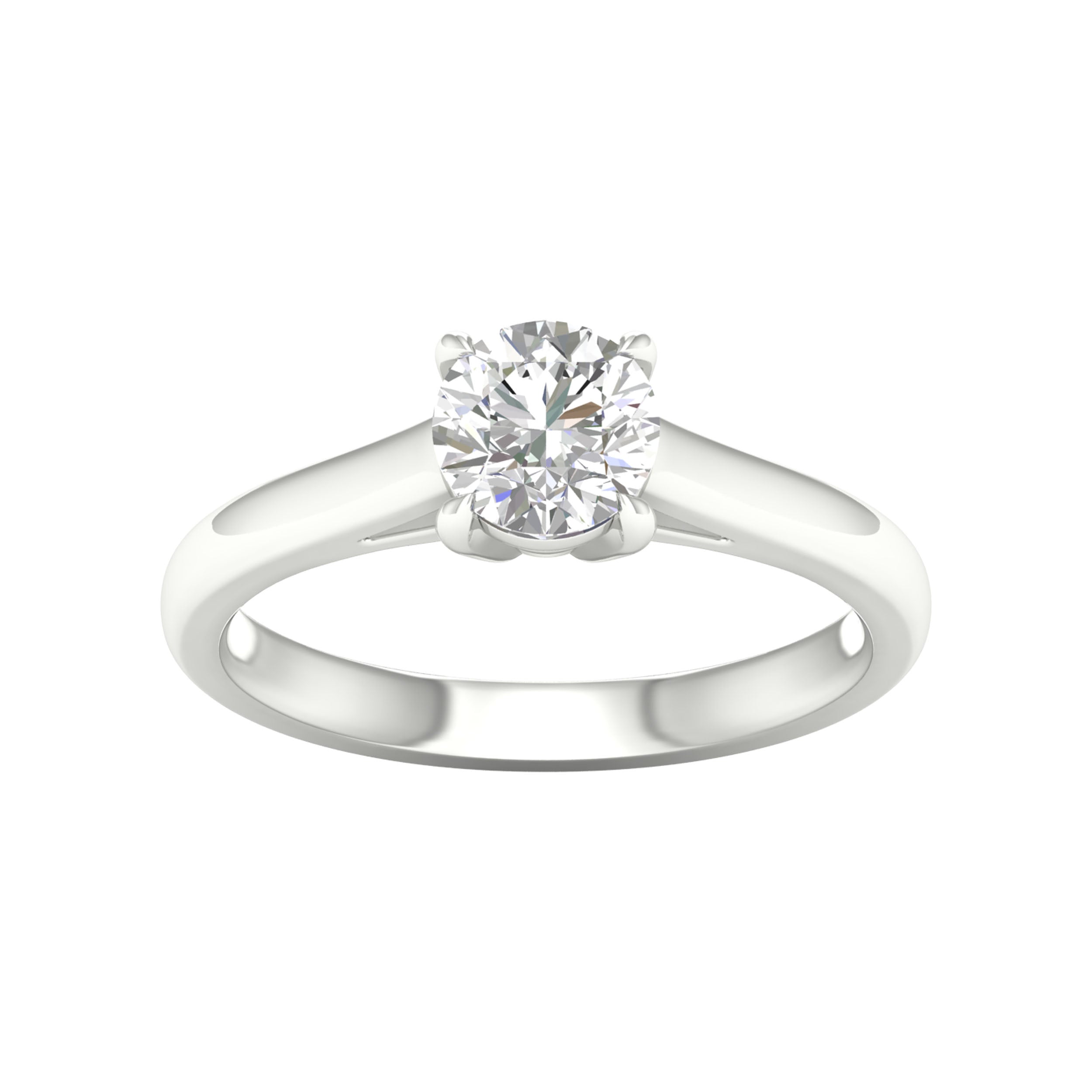 14K White Gold 1.00Ct Certified Lab Grown Diamond Ring ( Igi Certified )