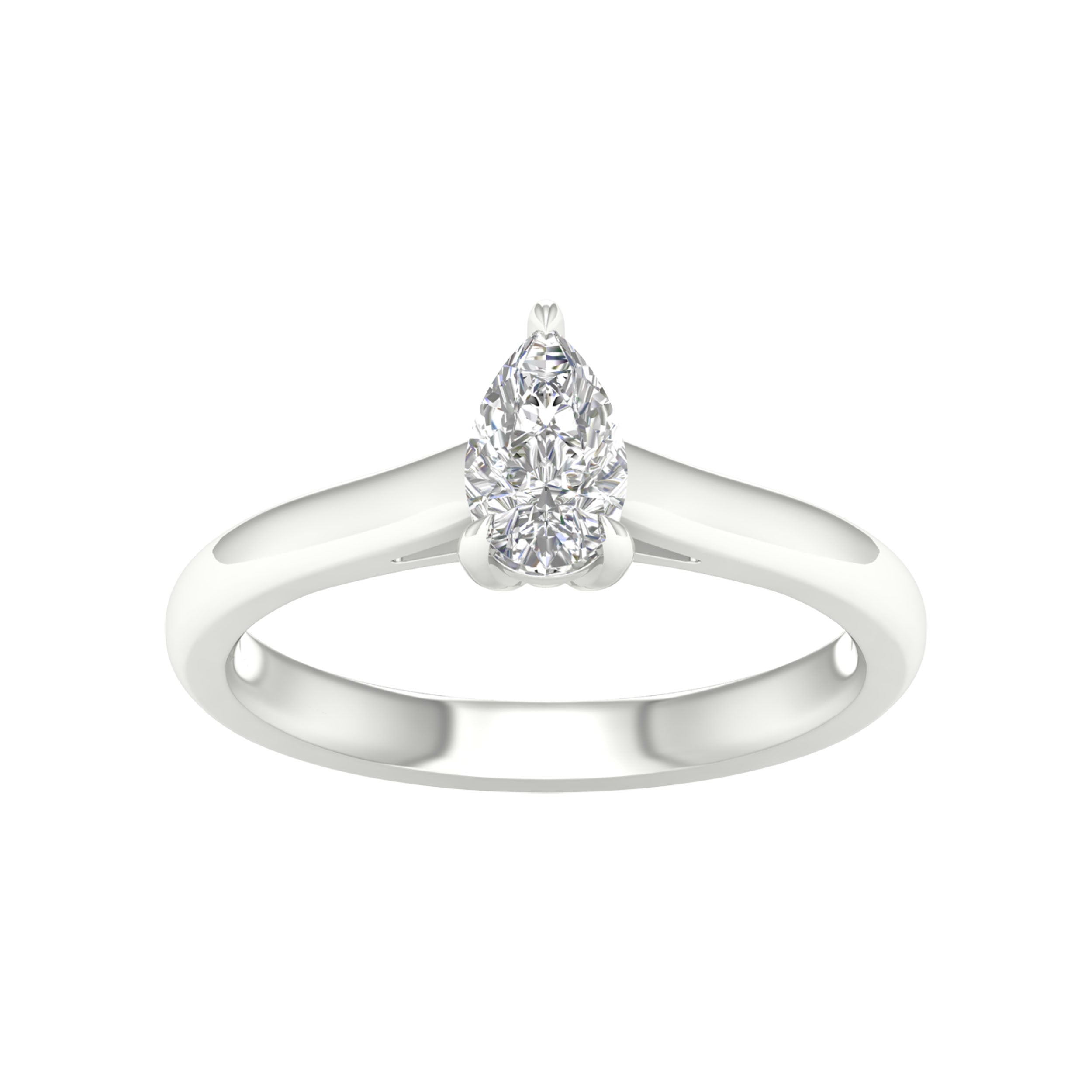 14K White Gold 0.50Ct Certified Lab Grown Diamond Ring ( Igi Certified )