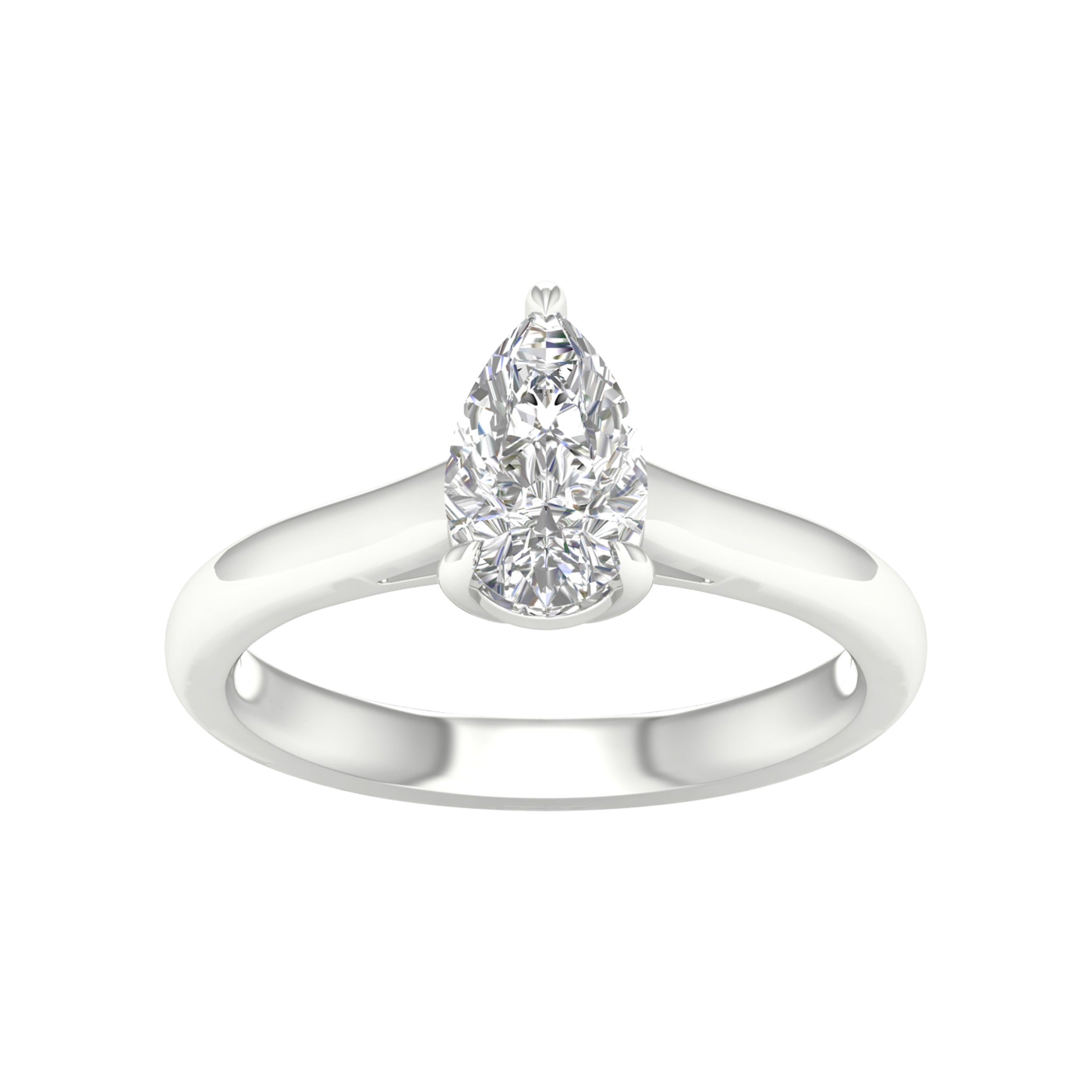 14K White Gold 1.00Ct Certified Lab Grown Diamond Ring ( Igi Certified )