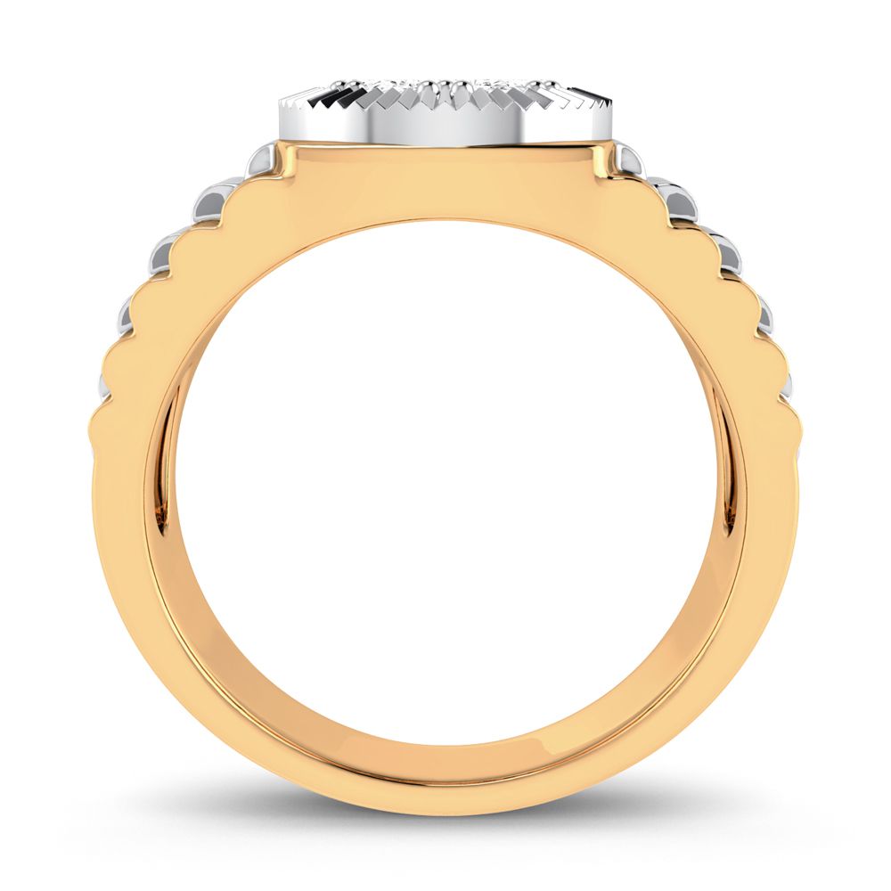 14K Yellow Gold 0.50Ct Diamond Mens Ring