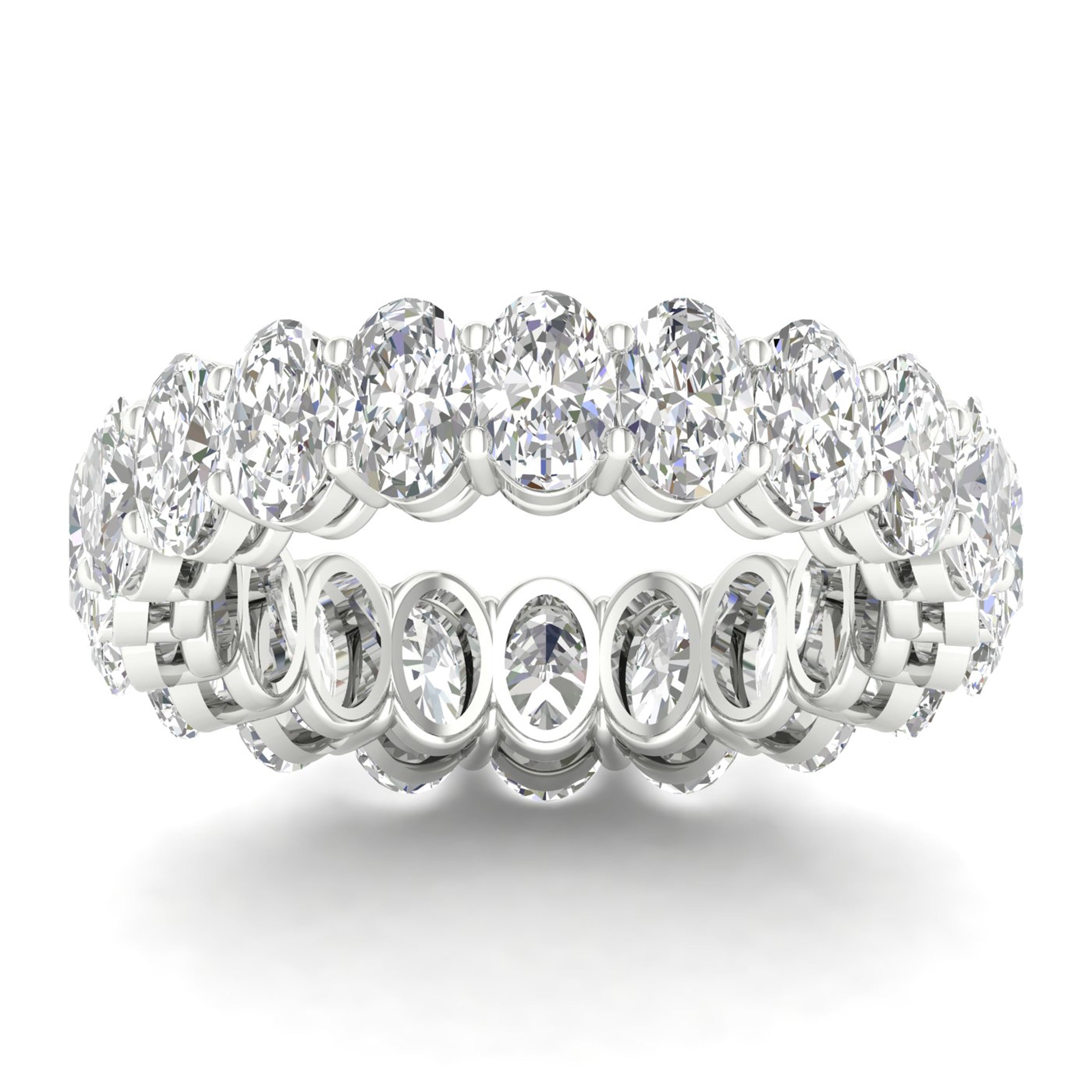 14K White Gold 5.00Ct Certified Lab Grown Diamond Band ( Igi Certified )