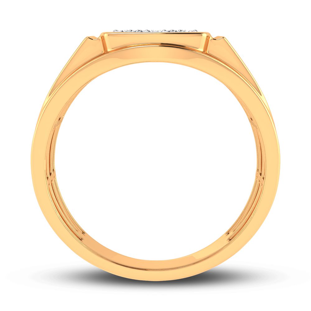 10K Yellow Gold 0.13Ct Diamond Mens Ring