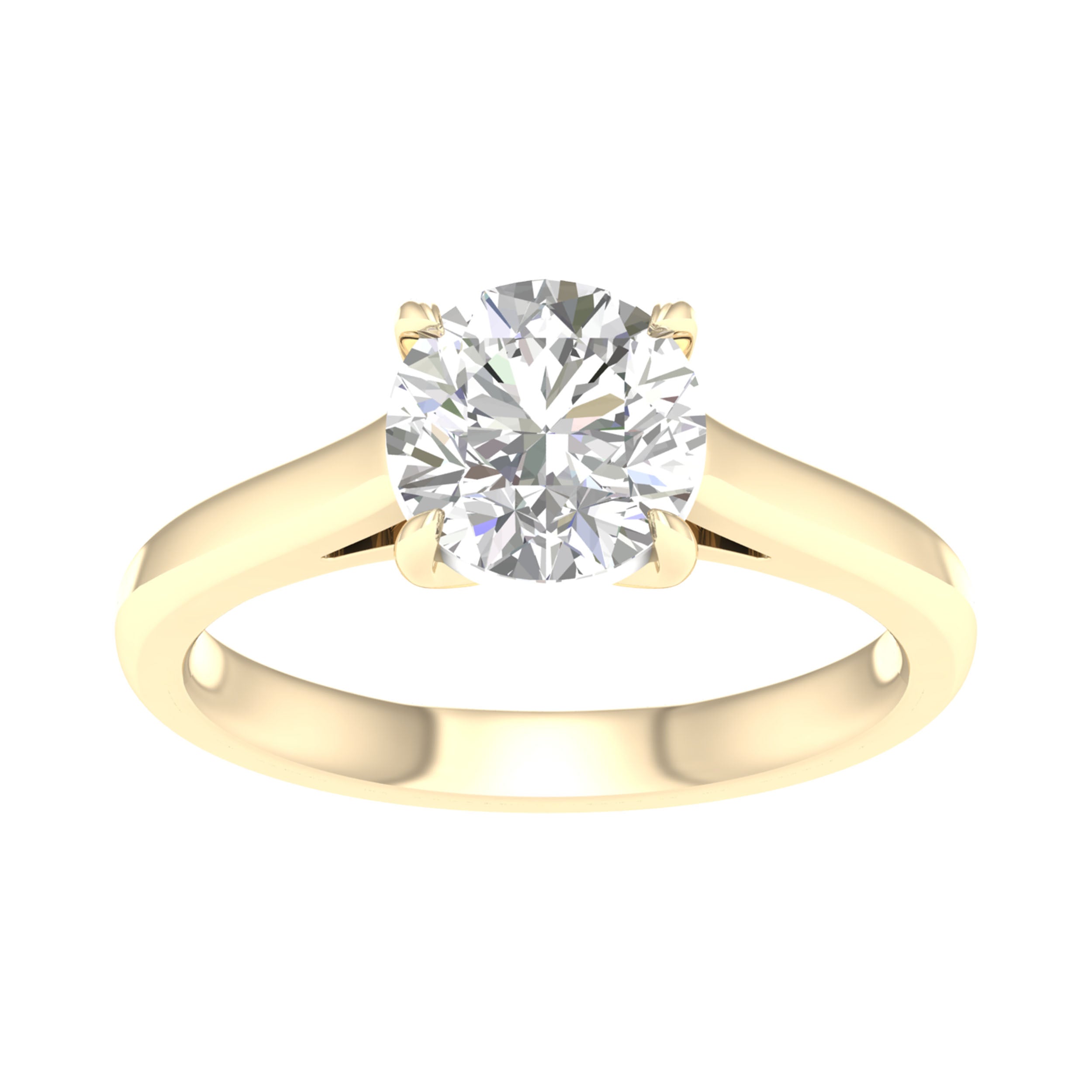 14K Yellow Gold 2.00Ct Lab Diamond Ring