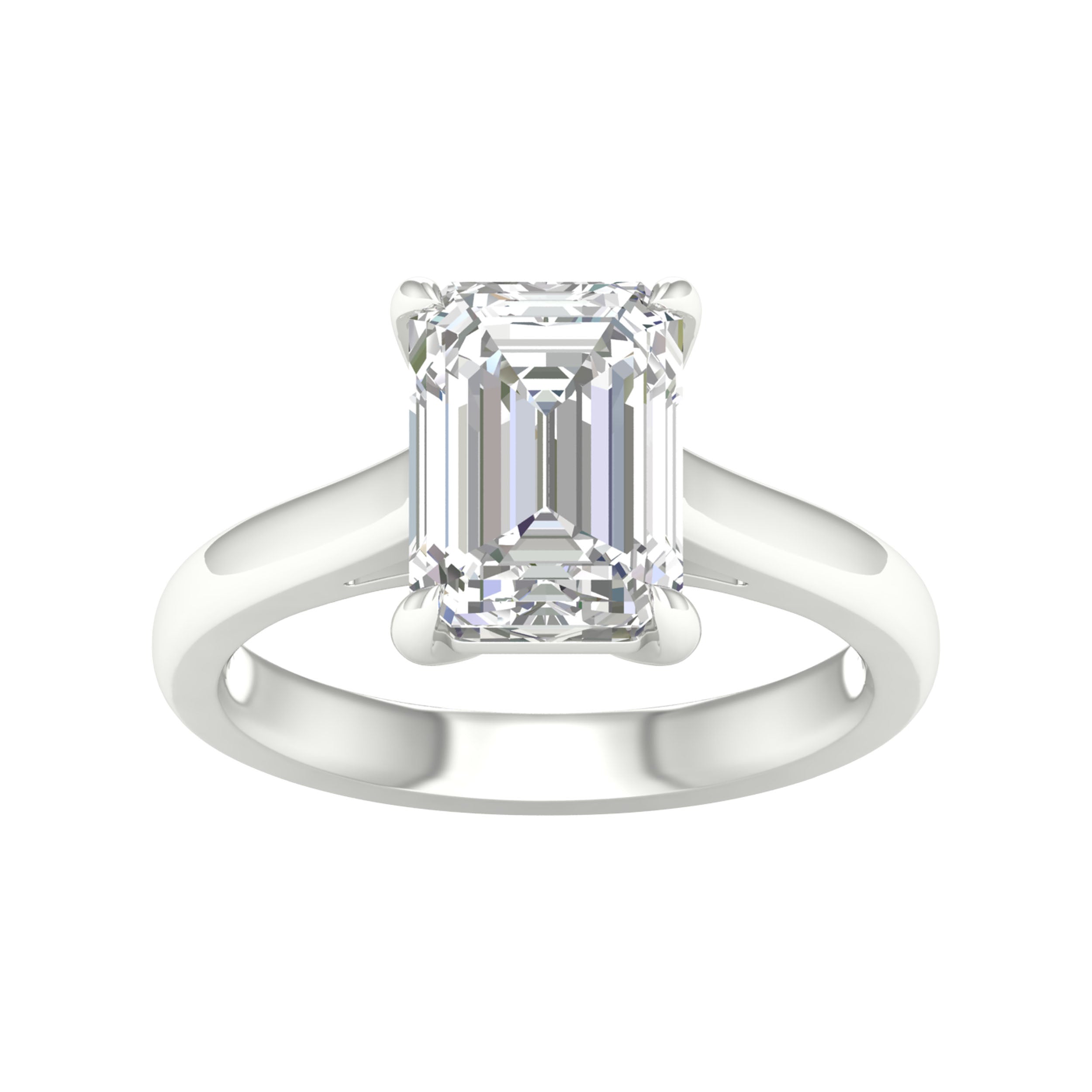 14K White Gold 3.00Ct Certified Lab Grown Diamond Ring ( Igi Certified )