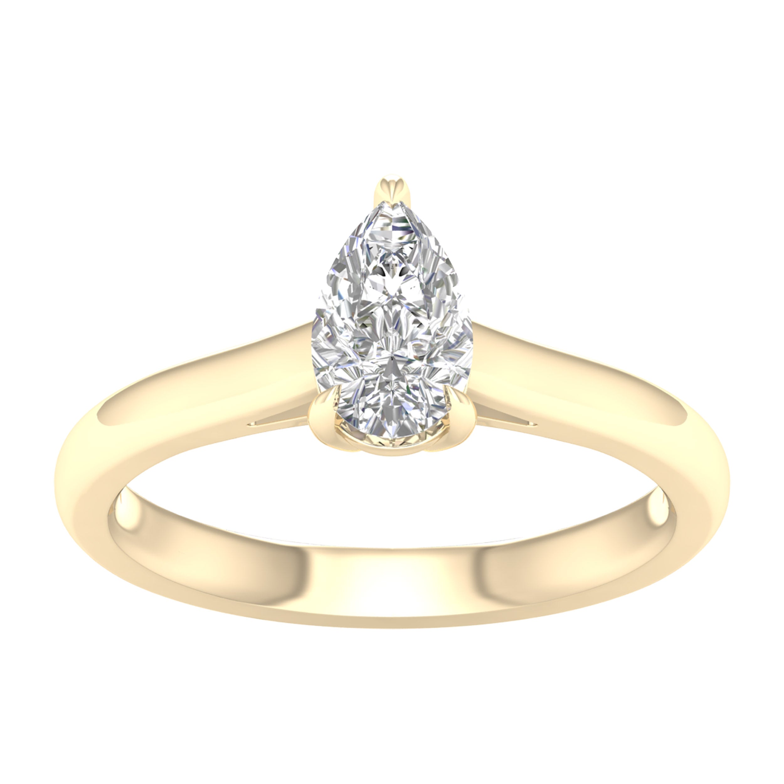 14K Yellow Gold 0.75Ct Certified Lab Grown Diamond Ring ( Igi Certified )