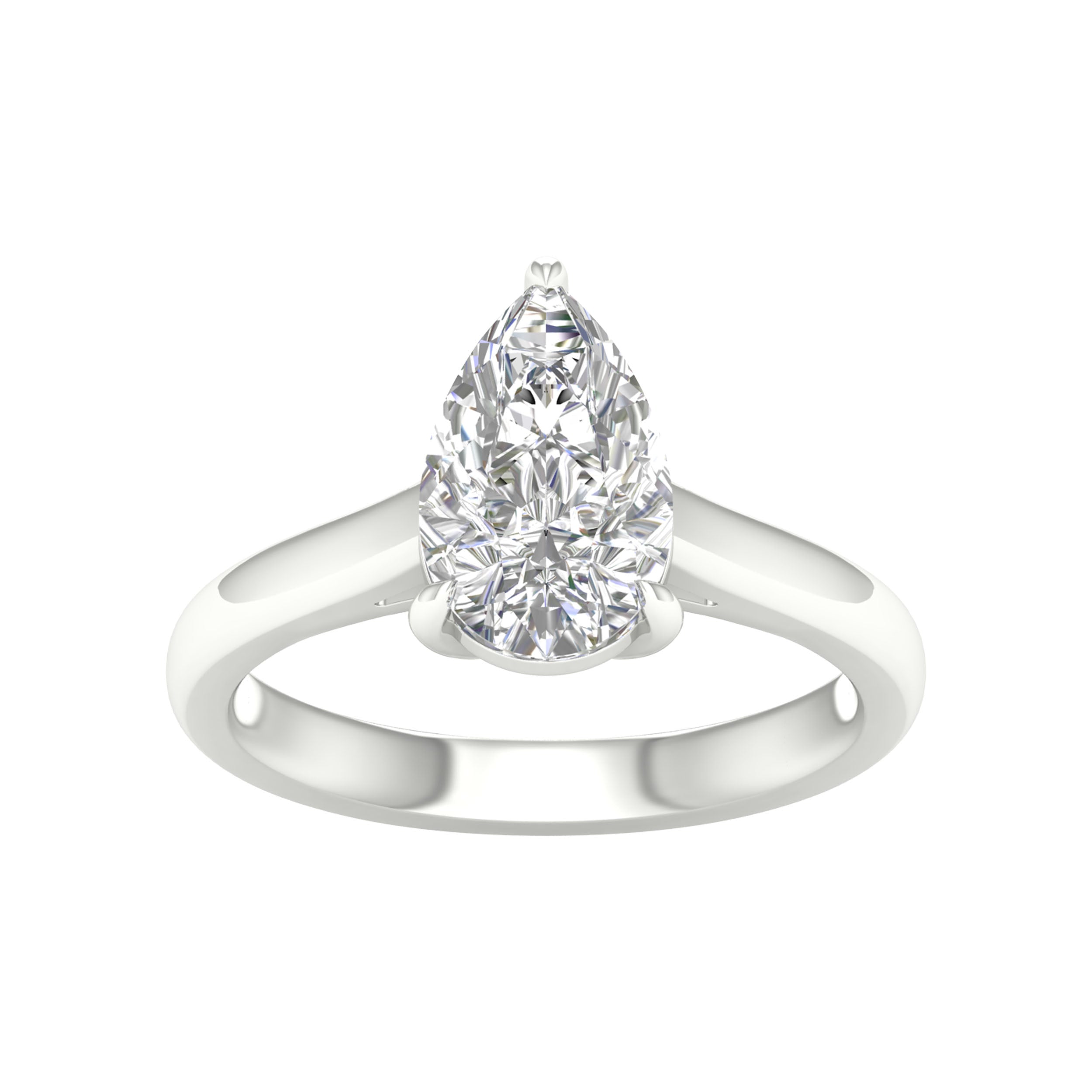 14K White Gold 2.00Ct Certified Lab Grown Diamond Ring ( Igi Certified )