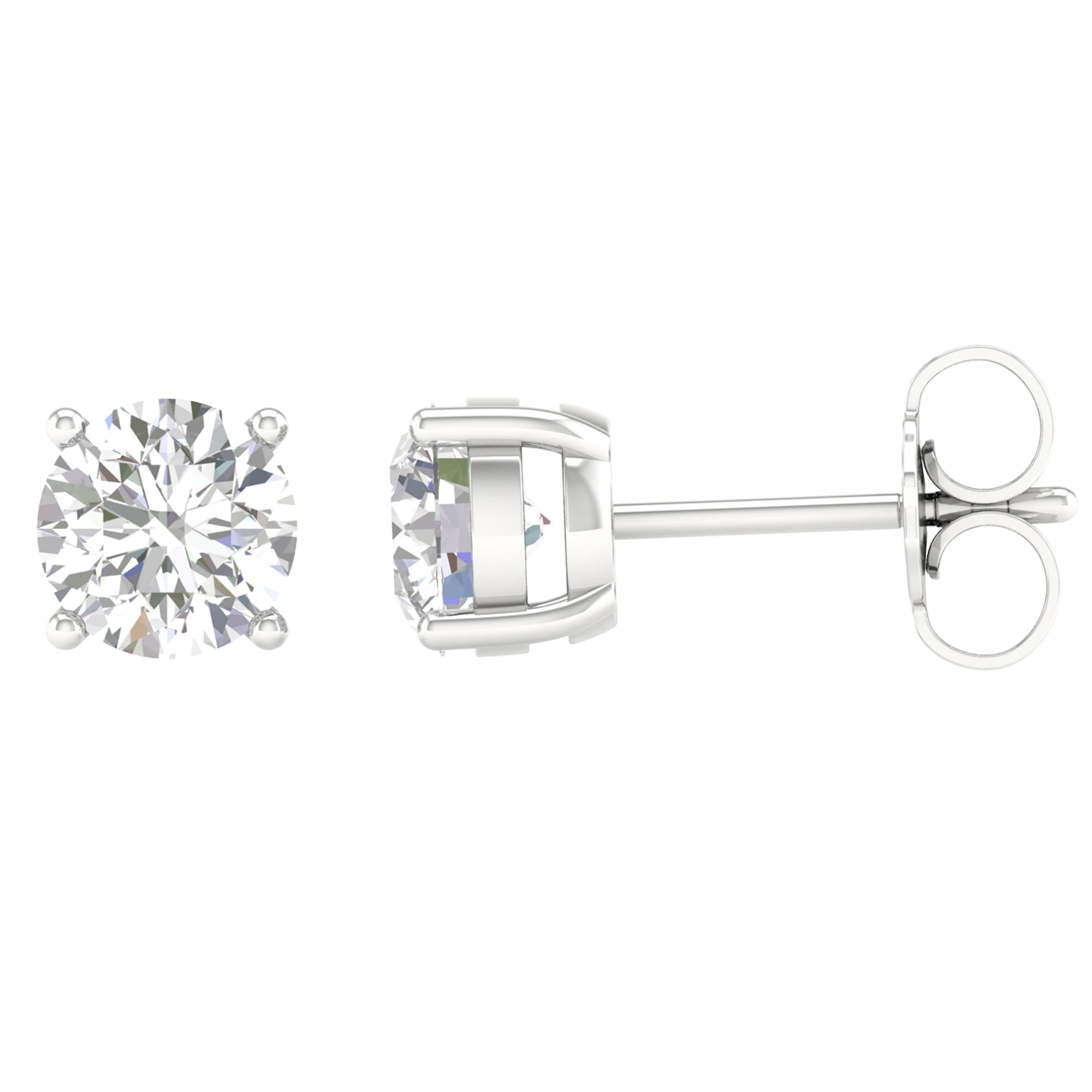 14K White Gold 4.00Ct Certified Lab Grown Diamond Earring ( Igi Certified )