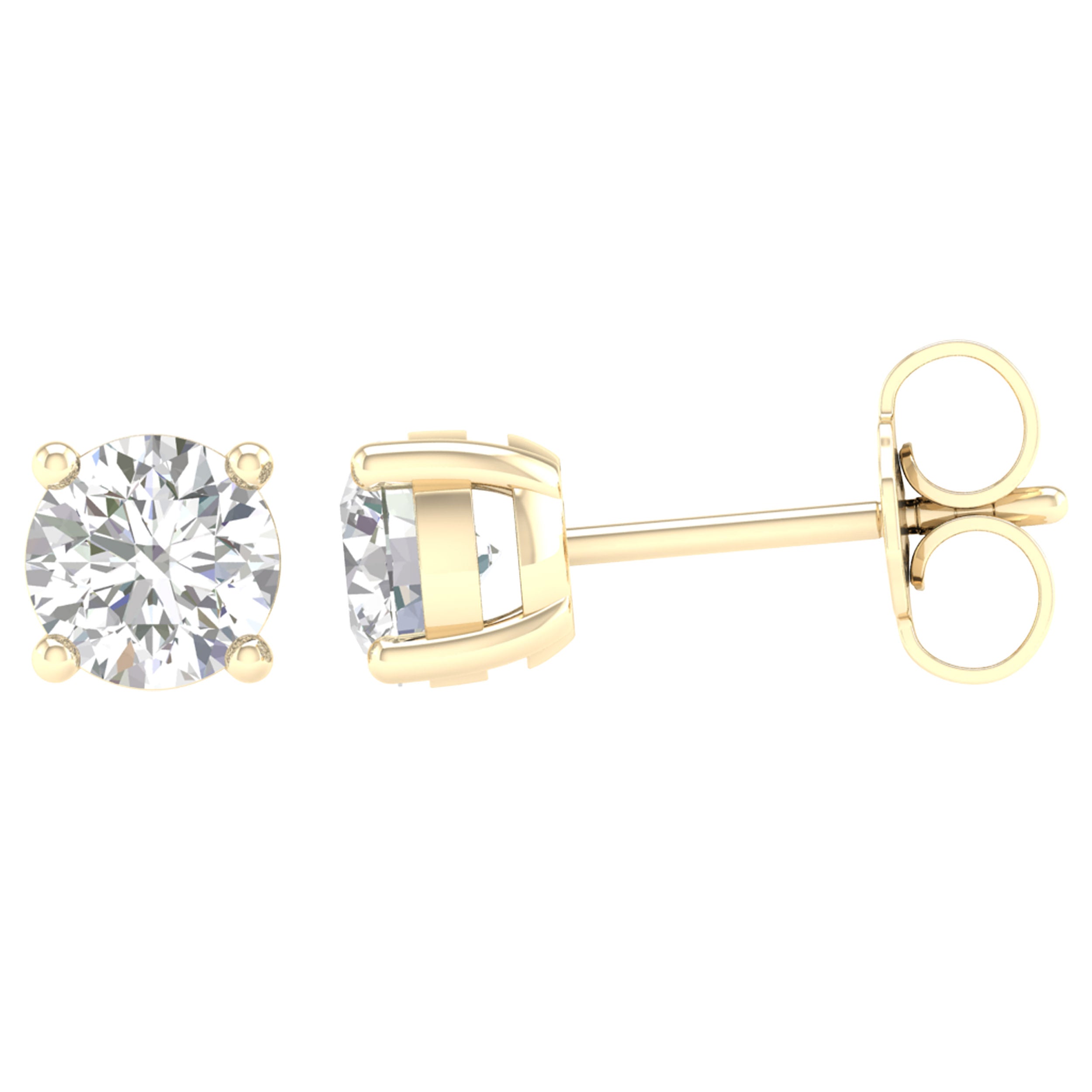 14K White Gold 1.00Ct Certified Lab Grown Diamond Earring ( Igi Certified )