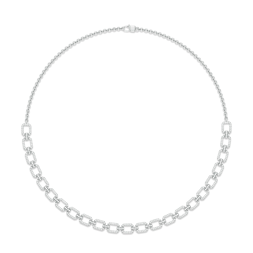 14K White Gold,14K White Gold 1.00Ct Diamond Necklace