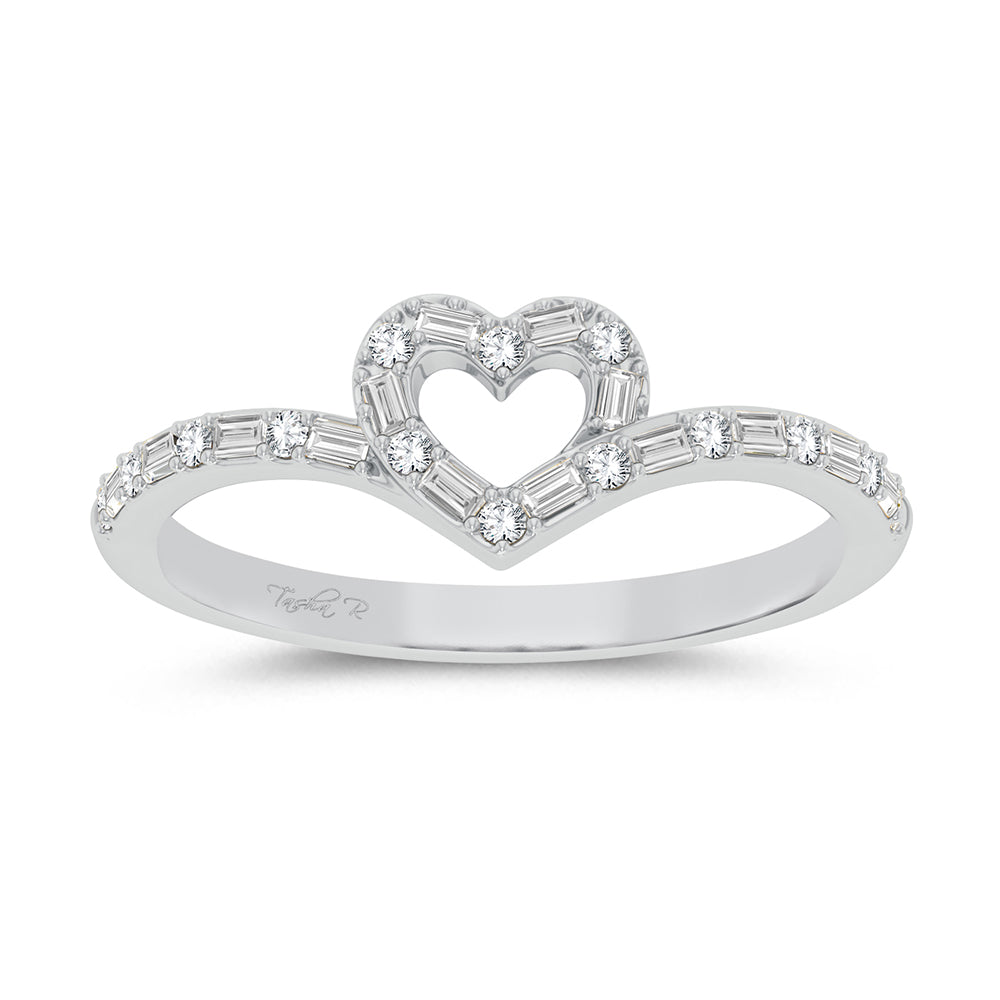 10K White Gold 0.17Ct Diamond Ring