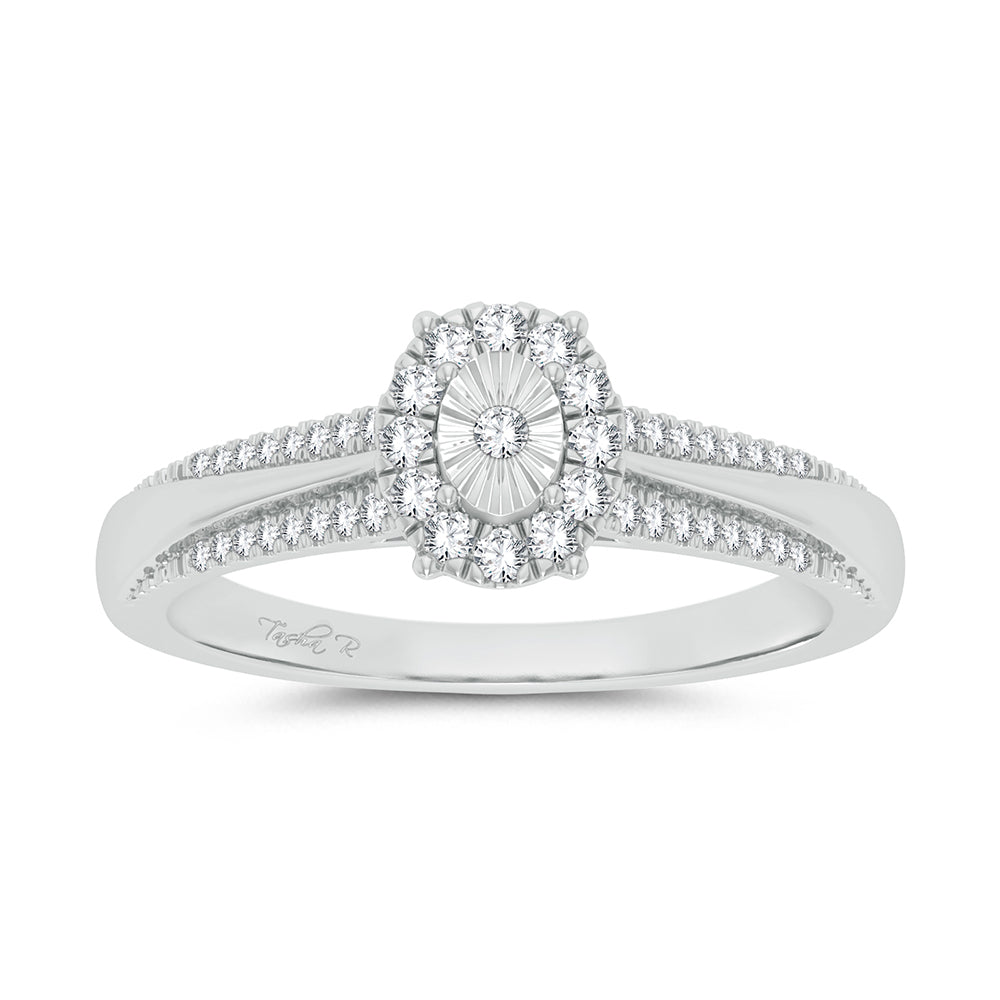 10K White Gold 0.15Ct Diamond Ring