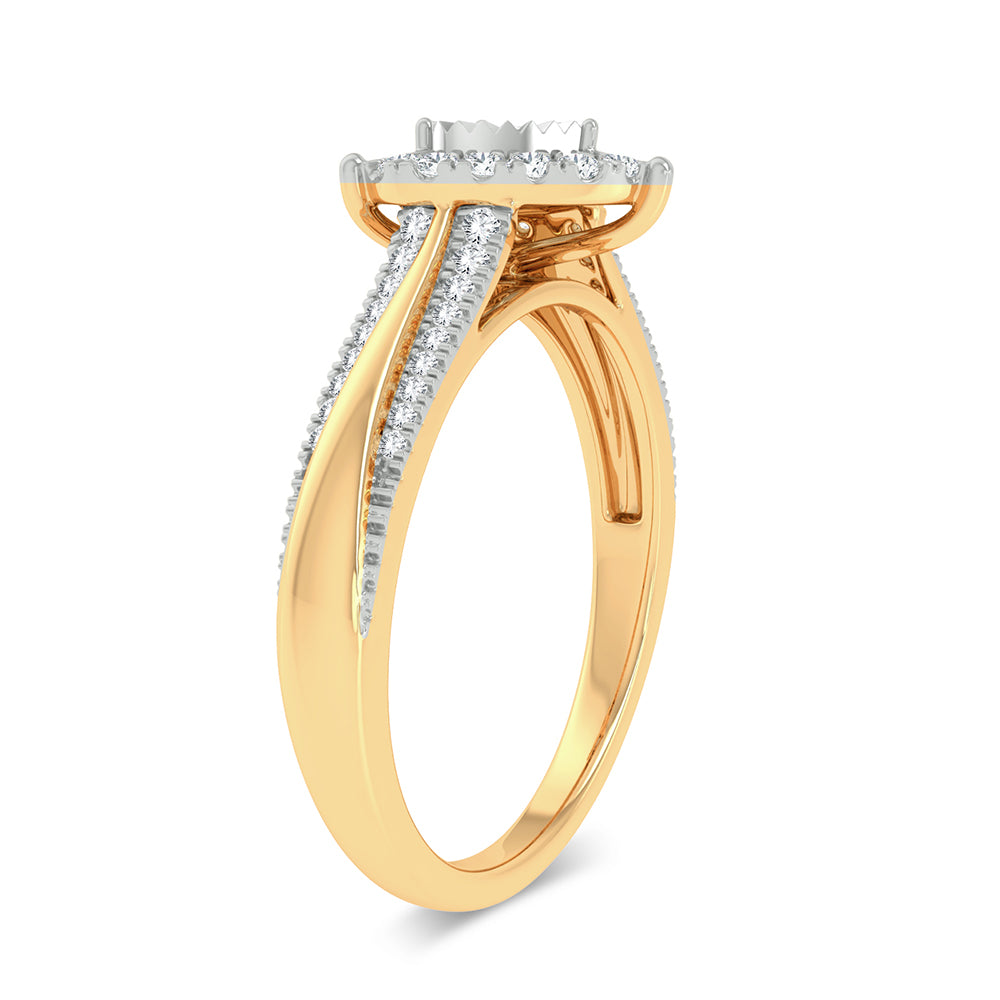 10K Yellow Gold 0.15Ct Diamond Ring