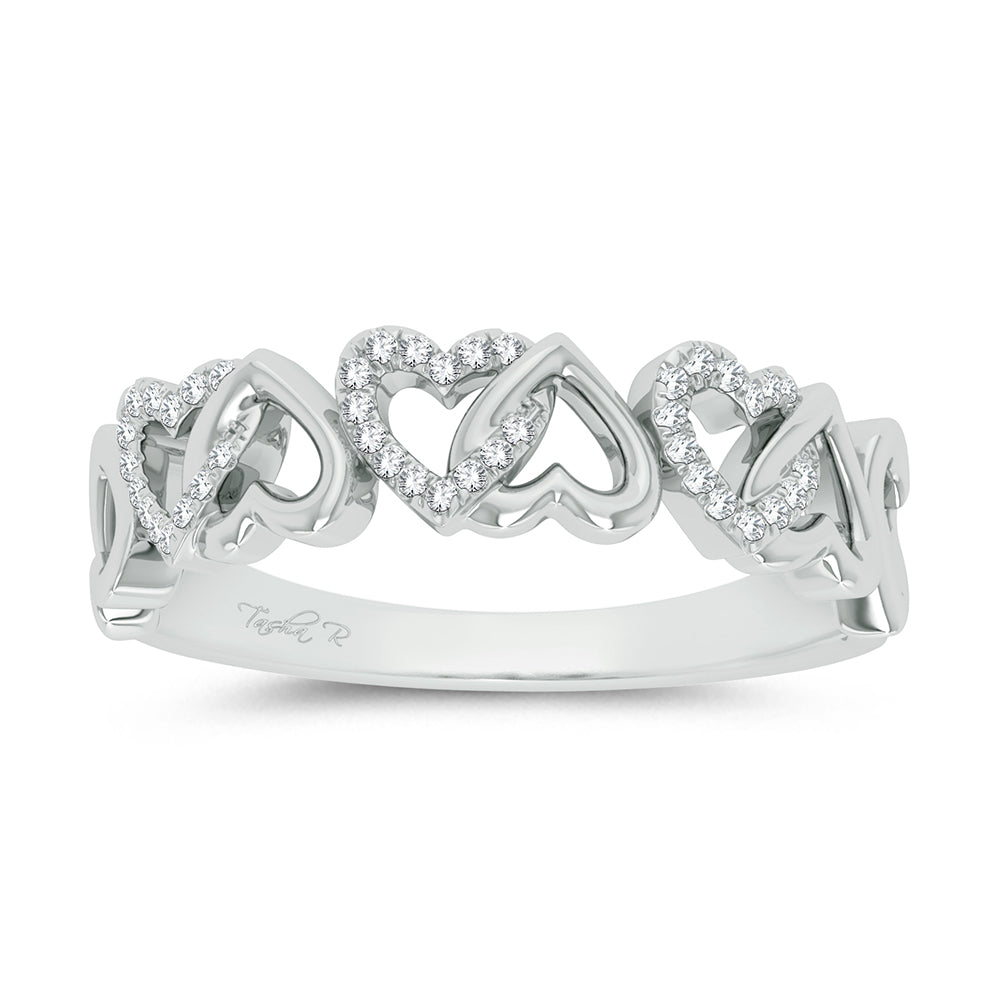 10K White Gold 0.10Ct Diamond Ring