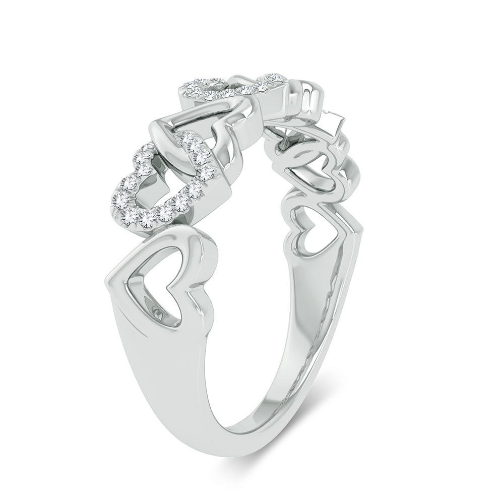 10K White Gold 0.10Ct Diamond Ring