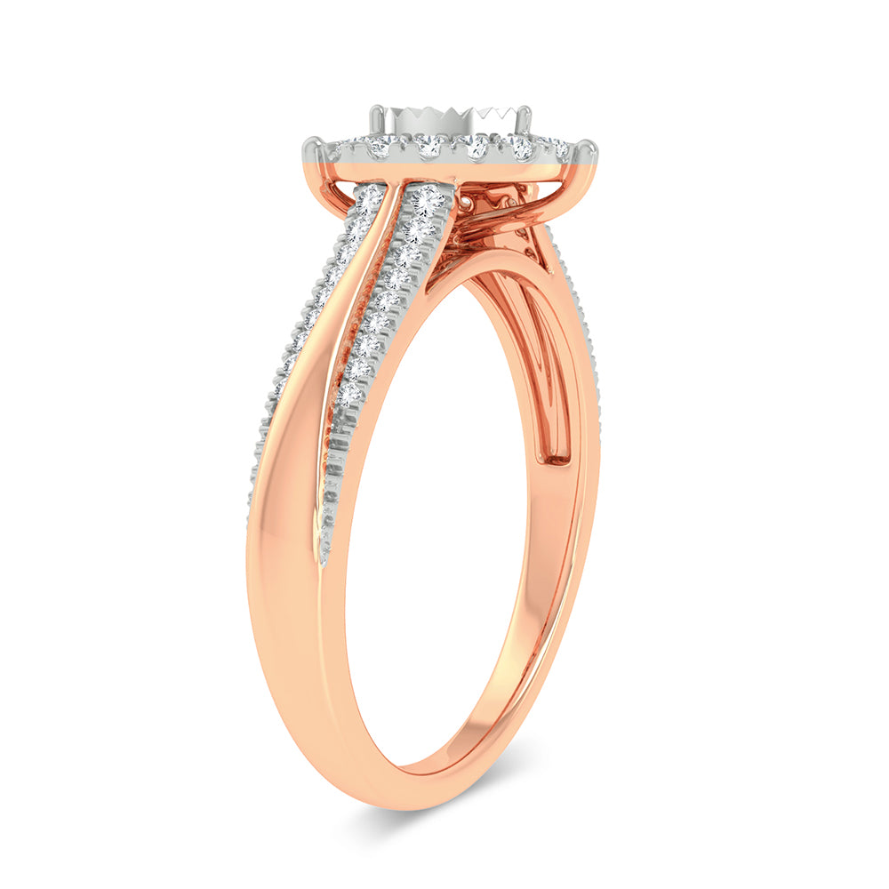 10K Rose Gold 0.15Ct Diamond Ring