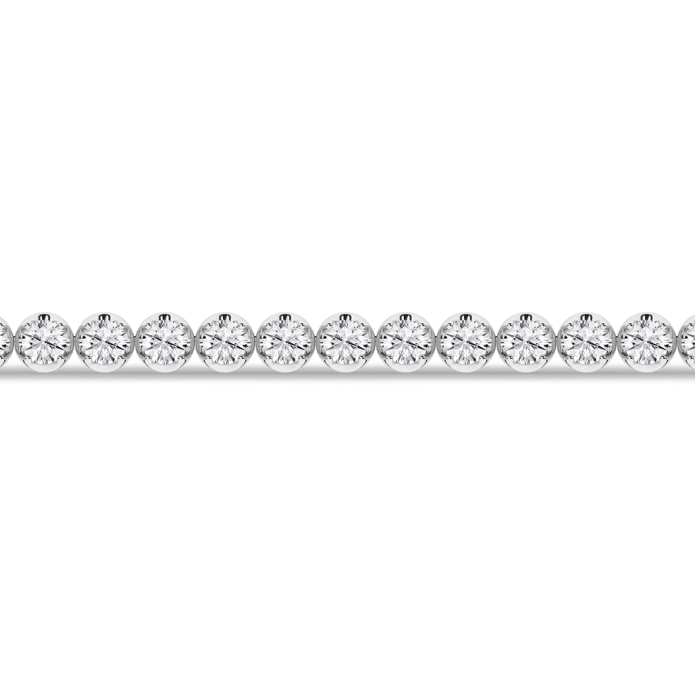 14K White Gold 7.00Ct Lab Grown Diamond Bracelet