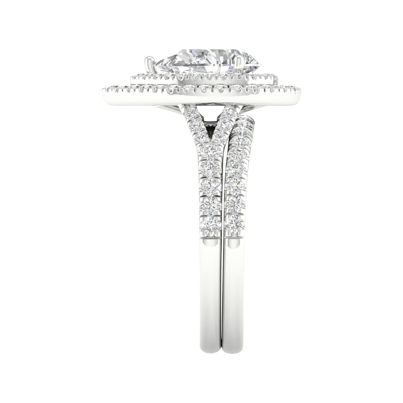 14K White Gold 2.25Ct Lab Grown Diamond Bridal Ring