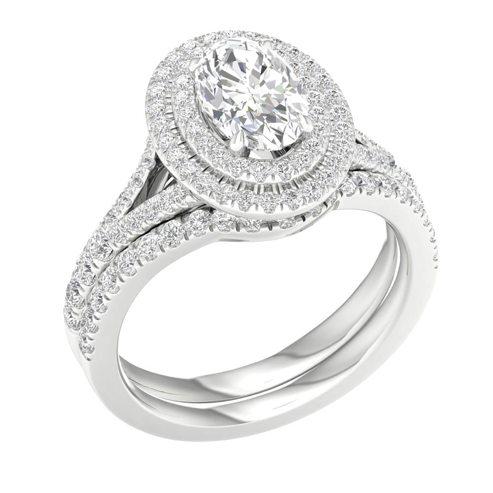 14K White Gold 2.25Ct Lab Grown Diamond Bridal Ring