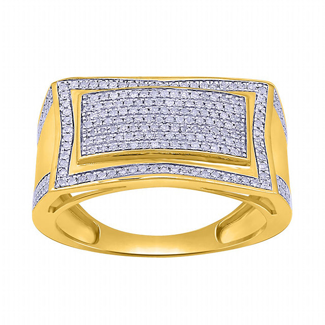 10K Yellow 0.45-0.54Ct D-Micropave Rings
