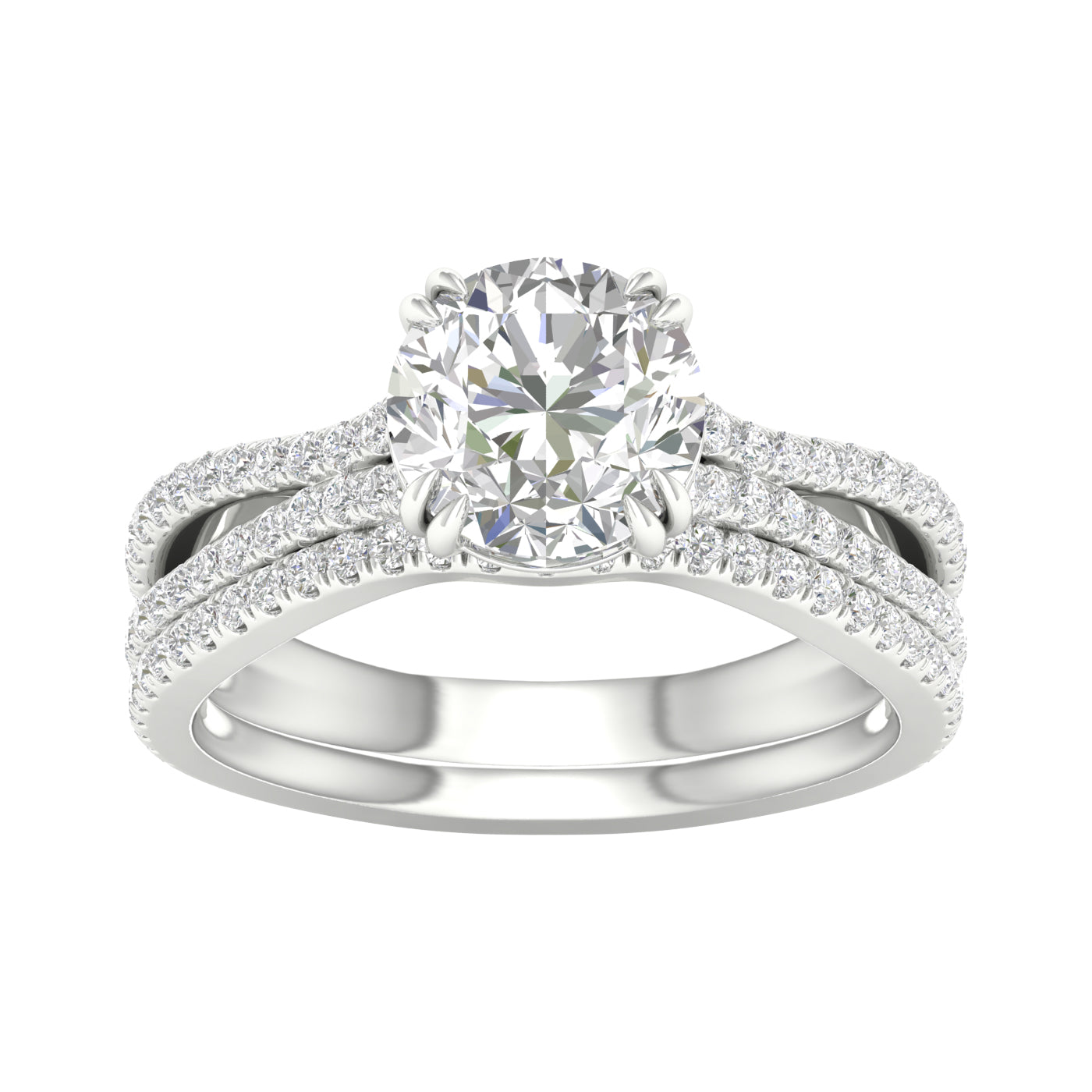 14K White Gold 2.50Ct Lab Grown Bridal Ring