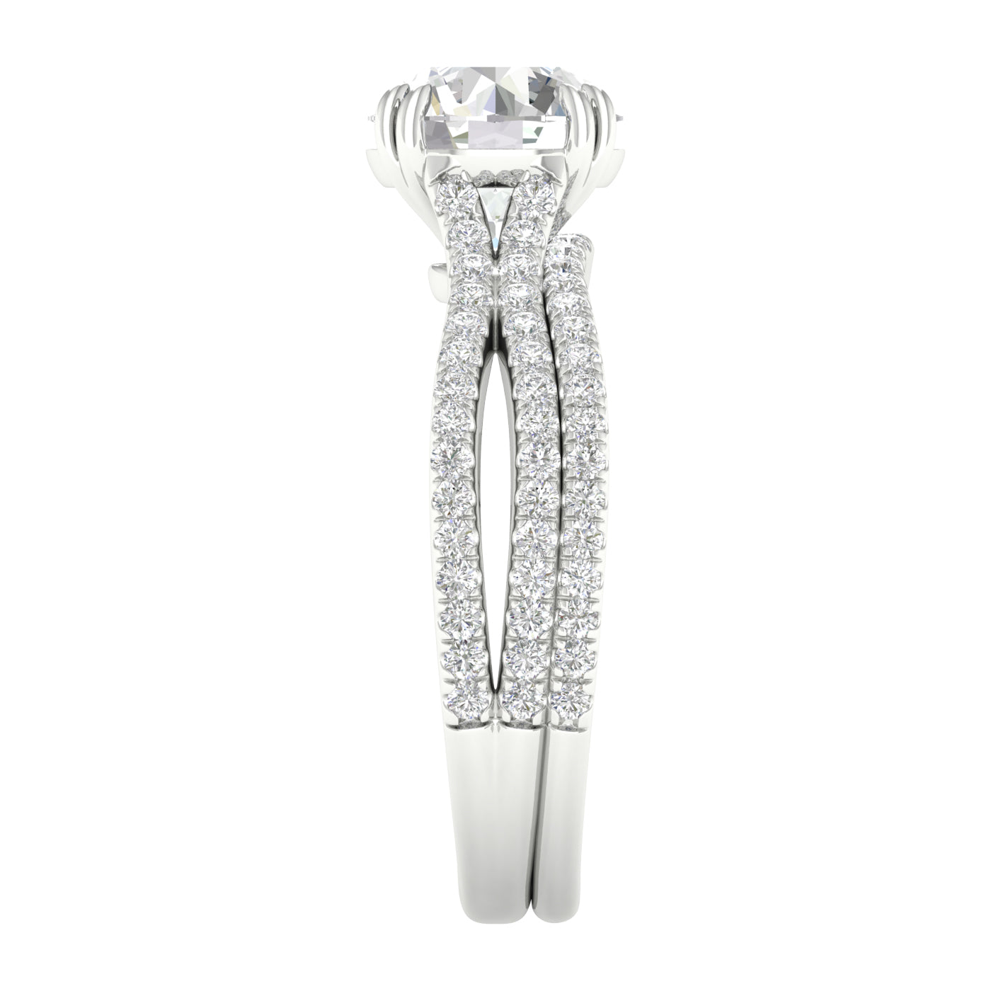 14K White Gold 2.50Ct Lab Grown Bridal Ring