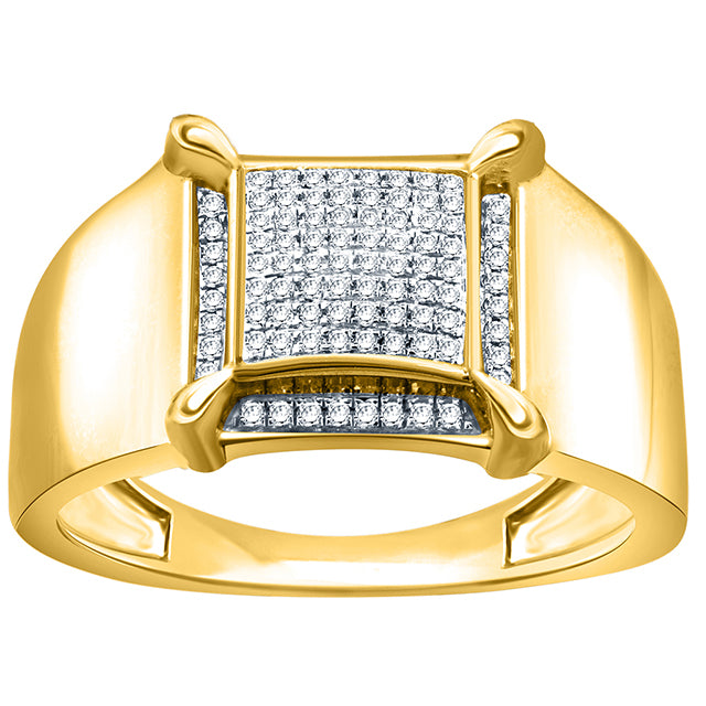 10K Yellow 0.14-0.22Ct D-Micropave Rings