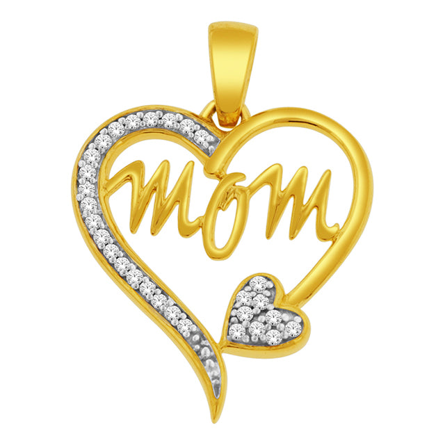 10K Yellow 0.08Ct D-Ladies Charms Mom