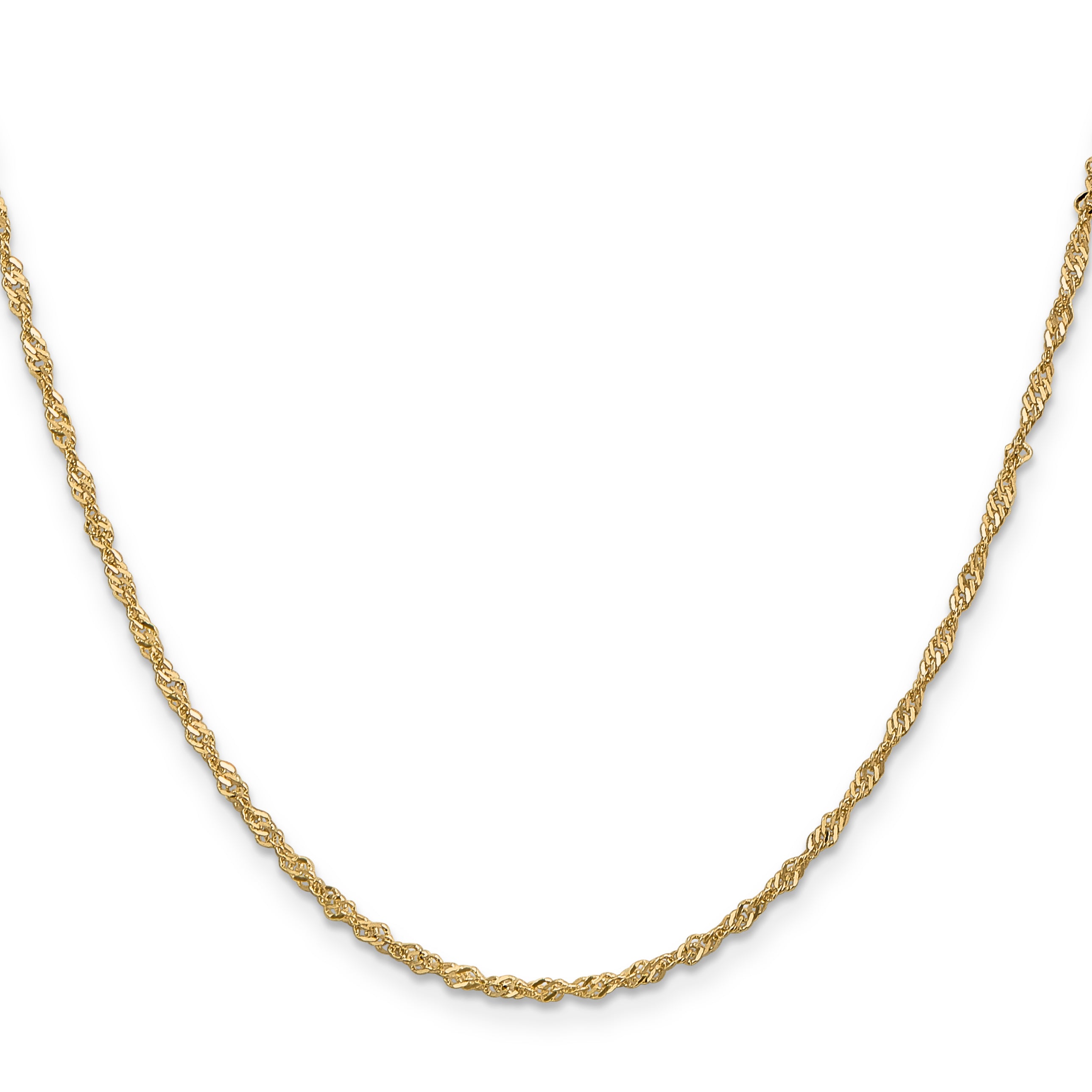 14K 1.6 mm Singapore Chain