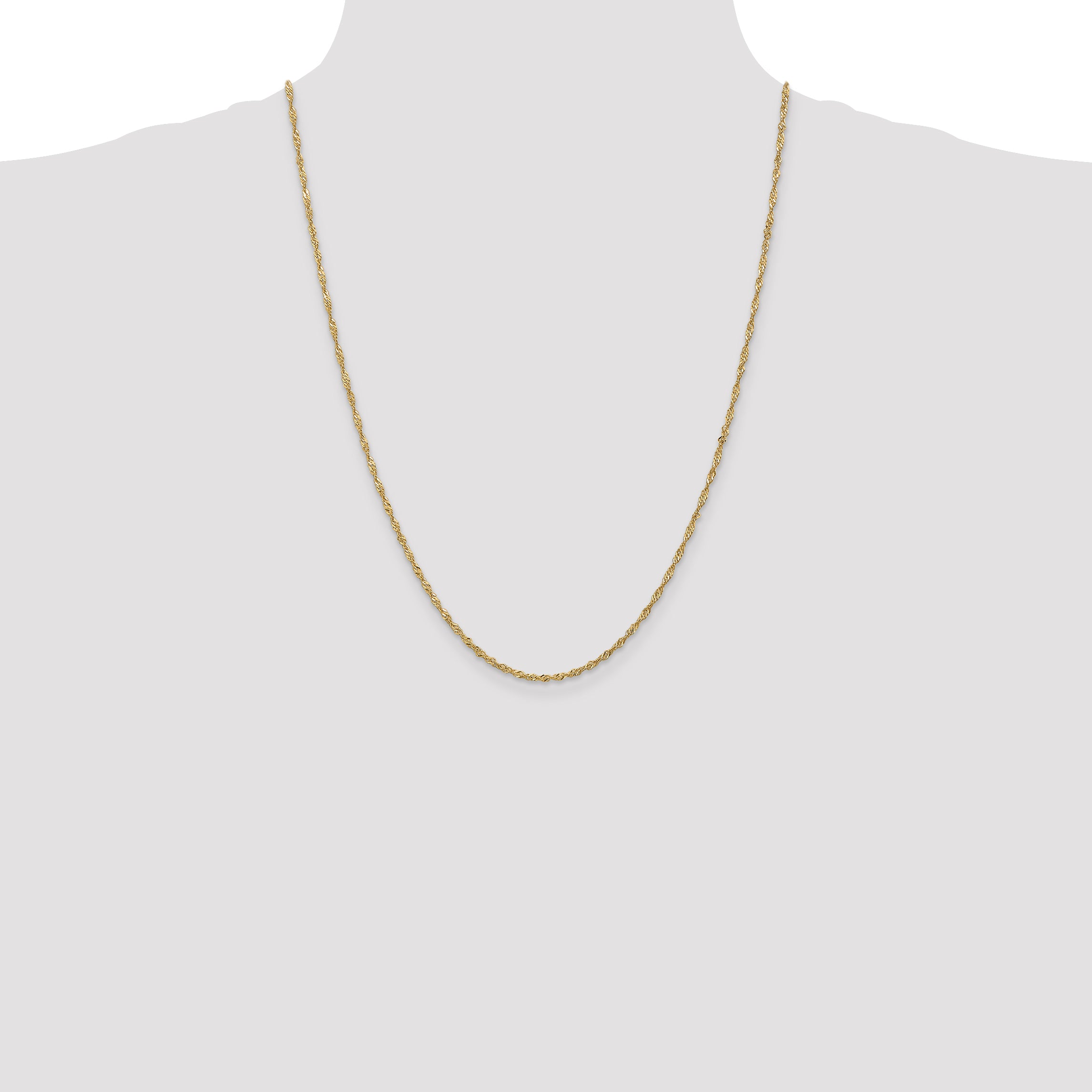 14K 1.6 mm Singapore Chain