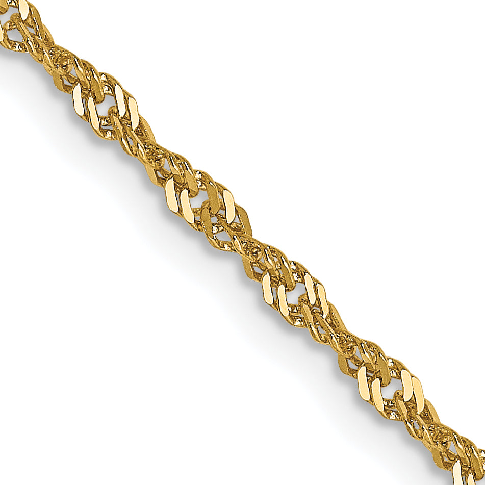 14K 1.6 mm Singapore Chain