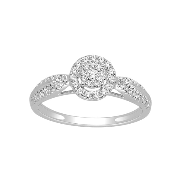 10K White 0.25Ct D-Ladies Rings