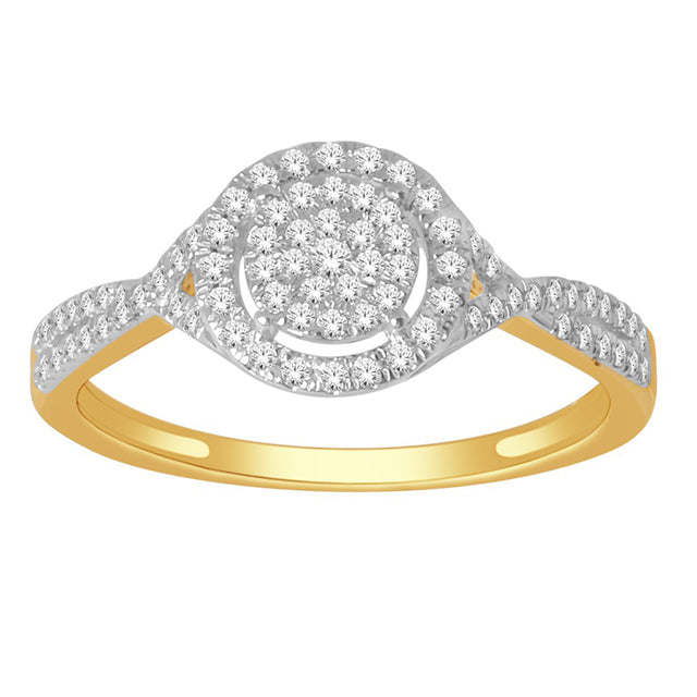 10K Yellow 0.33Ct D-Ladies Rings