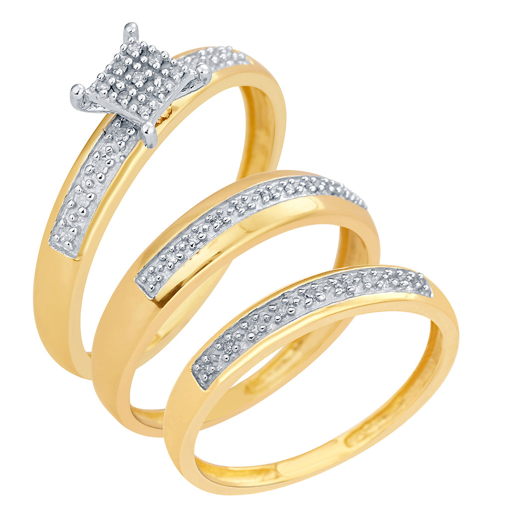 10K Yellow 0.12Ct D-Ladies Rings