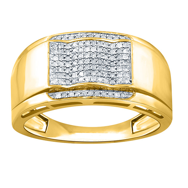 10K Yellow 0.16-0.25Ct D-Micropave Rings