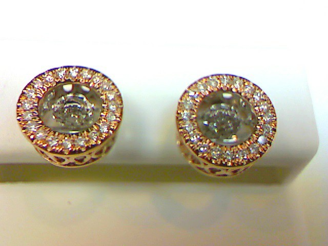 14K Pink 0.33Ct D-Earrings